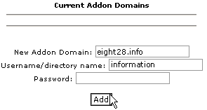 Adding a domain to your web site